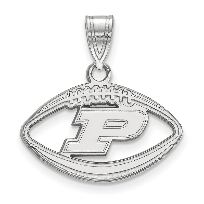 Women's Purdue Boilermakers Sterling Silver Logo Football Pendant