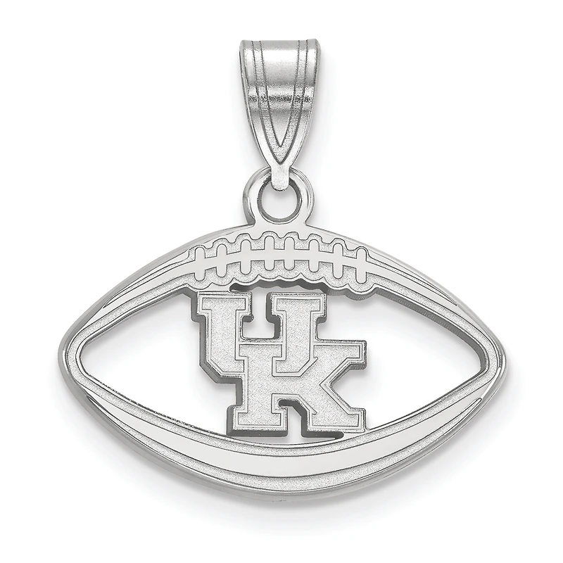 Women's Kentucky Wildcats Sterling Silver Logo Football Pendant