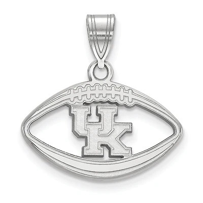 Women's Kentucky Wildcats Sterling Silver Logo Football Pendant