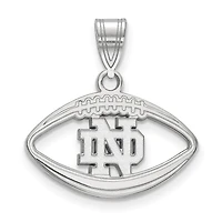 Women's Notre Dame Fighting Irish Sterling Silver Logo Football Pendant