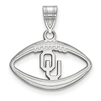 Women's Oklahoma Sooners Sterling Silver Logo Football Pendant