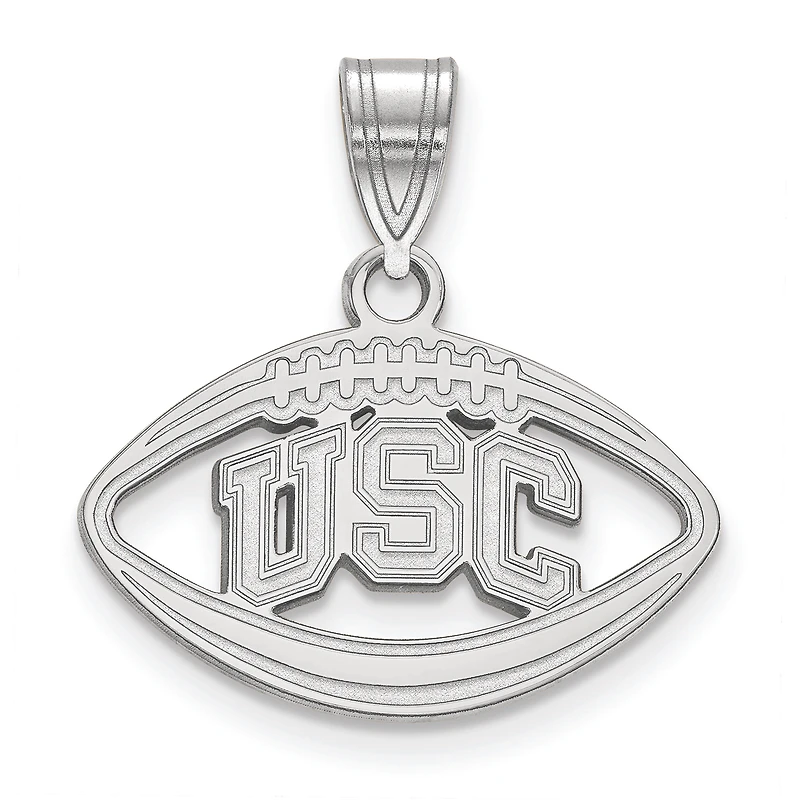 Women's USC Trojans Sterling Silver Logo Football Pendant