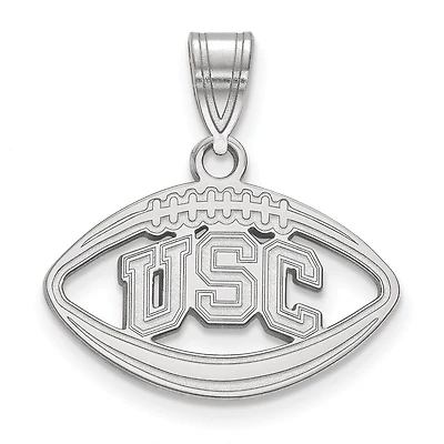 Women's USC Trojans Sterling Silver Logo Football Pendant
