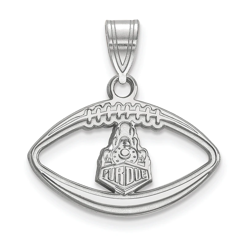 Women's Purdue Boilermakers Sterling Silver Secondary Logo Football Pendant