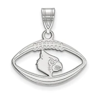 Women's Louisville Cardinals Sterling Silver Logo Football Pendant