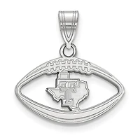 Women's Texas Tech Red Raiders Sterling Silver Secondary Logo Football Pendant