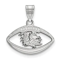 Women's South Carolina Gamecocks Sterling Silver Mascot Football Pendant
