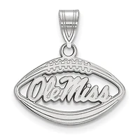 Women's Ole Miss Rebels Sterling Silver Logo Football Pendant