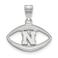 Women's Nebraska Huskers Sterling Silver Logo Football Pendant