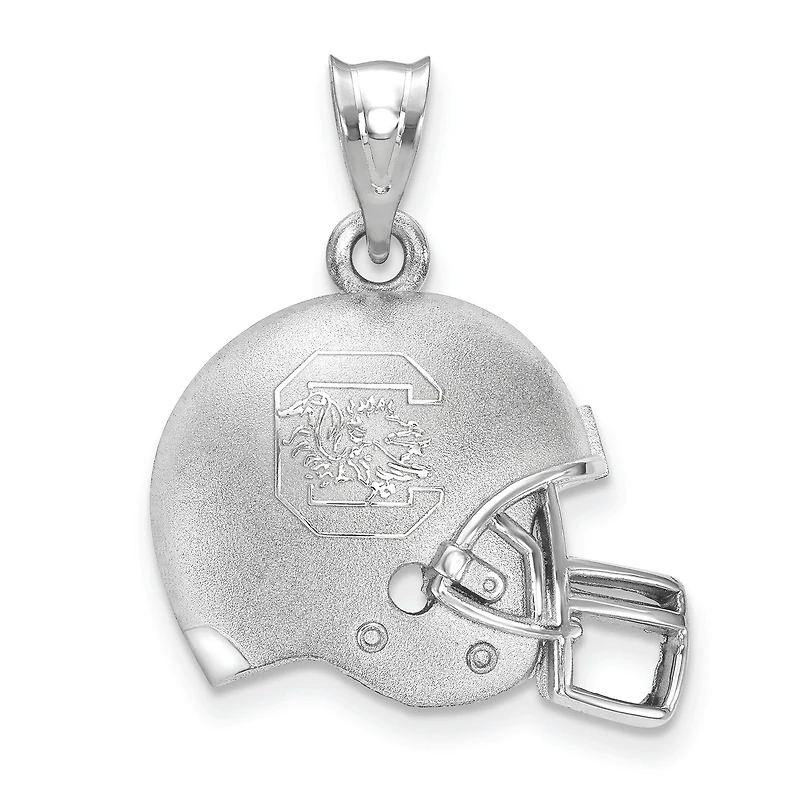 Women's South Carolina Gamecocks Sterling Silver 3D Helmet with Logo Pendant