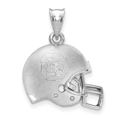 Women's South Carolina Gamecocks Sterling Silver 3D Helmet with Logo Pendant
