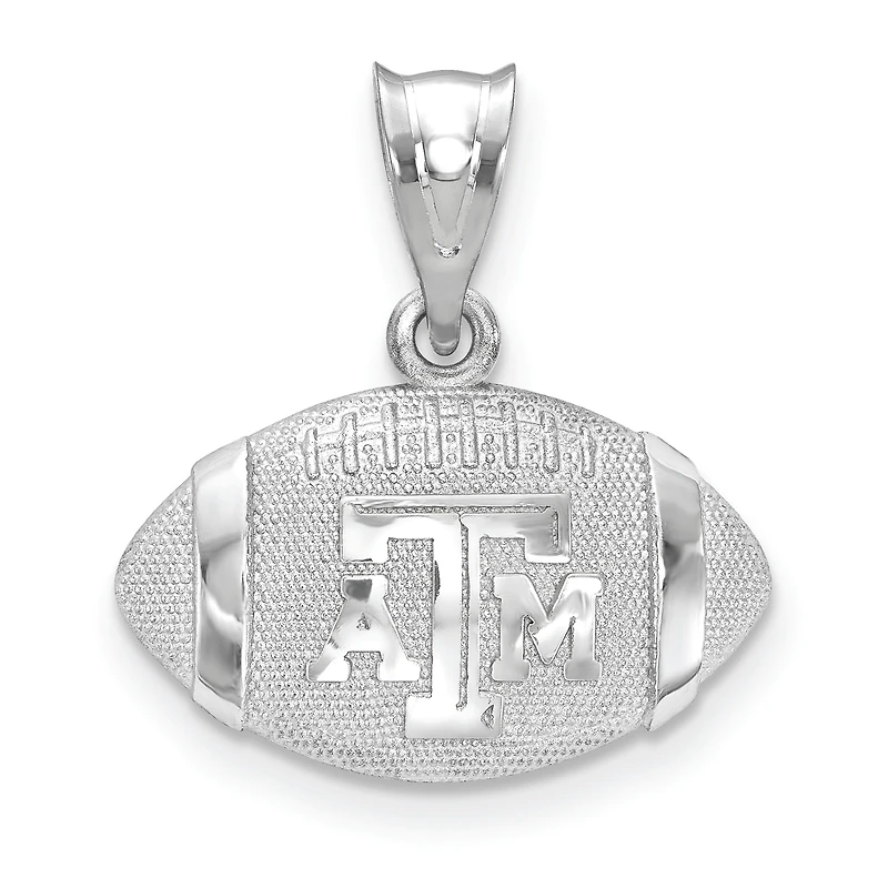 Women's Texas A&M Aggies Sterling Silver 3D Football Logo Pendant