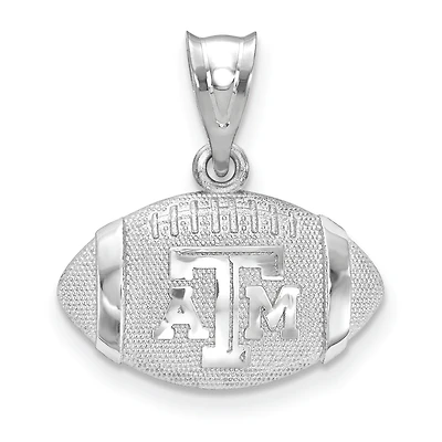 Women's Texas A&M Aggies Sterling Silver 3D Football Logo Pendant