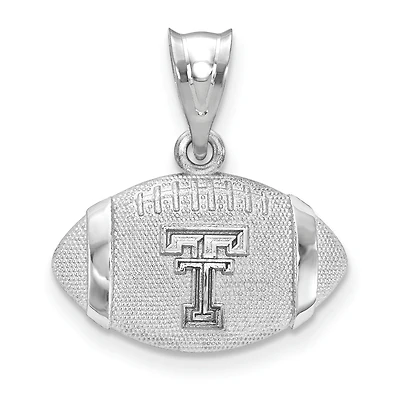 Women's Texas Tech Red Raiders Sterling Silver 3D Football Logo Pendant