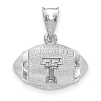 Women's Texas Tech Red Raiders Sterling Silver 3D Football Logo Pendant