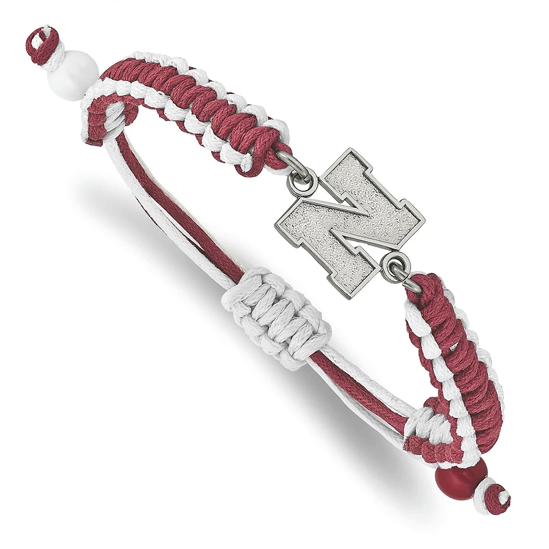 Women's Nebraska Huskers Stainless Steel Color Bracelet