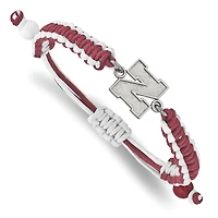 Women's Nebraska Huskers Stainless Steel Color Bracelet