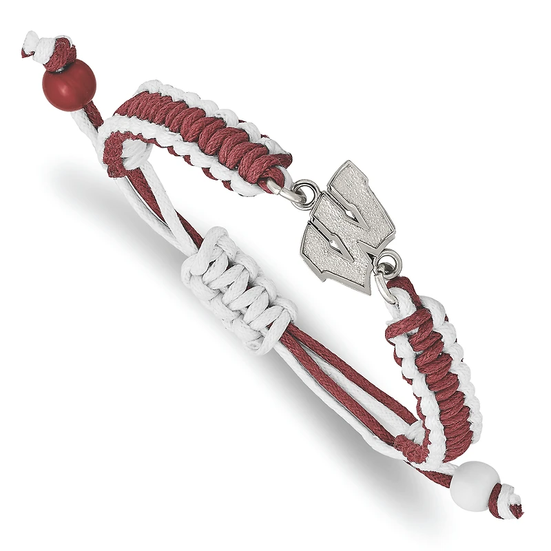 Women's Wisconsin Badgers Stainless Steel Color Bracelet