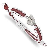 Women's Wisconsin Badgers Stainless Steel Color Bracelet