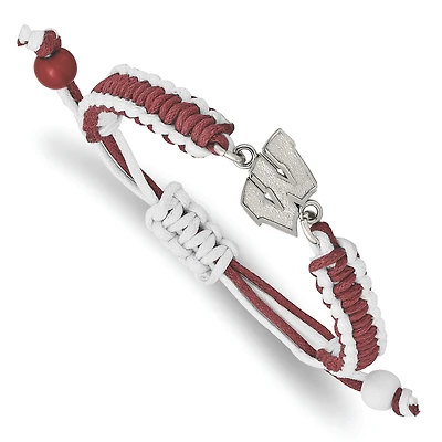 Women's Wisconsin Badgers Stainless Steel Color Bracelet