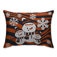 Chicago Bears 20'' x 26'' Holiday Team Snowman Bed Pillow