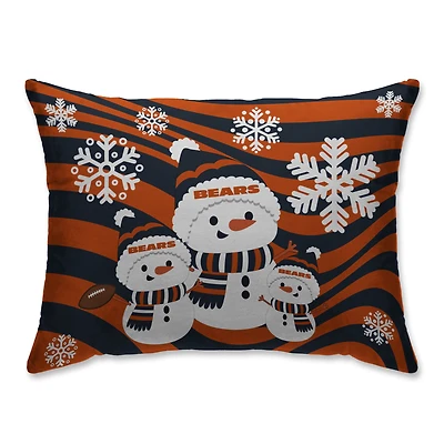 Chicago Bears 20'' x 26'' Holiday Team Snowman Bed Pillow