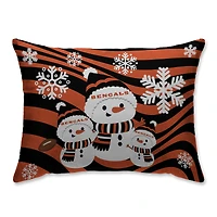 Cincinnati Bengals 20'' x 26'' Holiday Team Snowman Bed Pillow