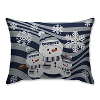 Dallas Cowboys 20'' x 26'' Holiday Team Snowman Bed Pillow