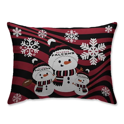 Atlanta Falcons 20'' x 26'' Holiday Team Snowman Bed Pillow