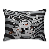 Las Vegas Raiders 20'' x 26'' Holiday Team Snowman Bed Pillow