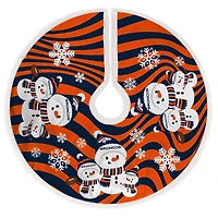 Denver Broncos Snowman Sherpa Christmas Tree Skirt