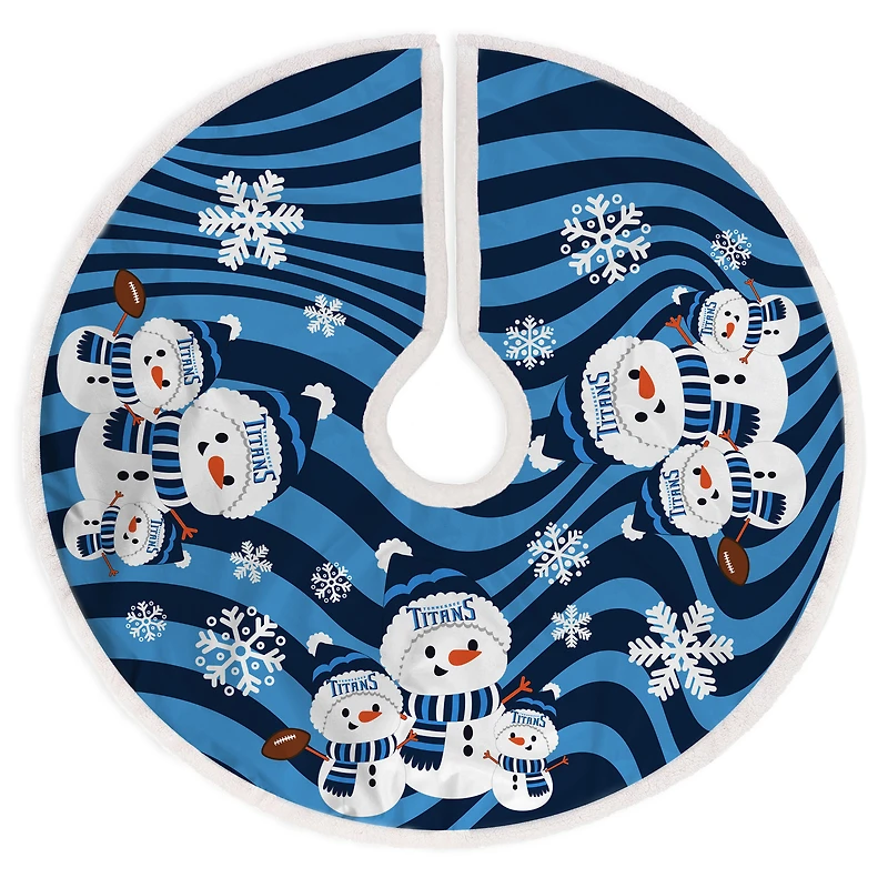 Tennessee Titans Snowman Sherpa Christmas Tree Skirt