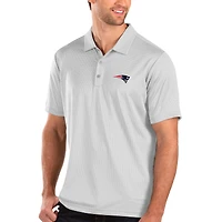 Men's Antigua White New England Patriots Balance Polo