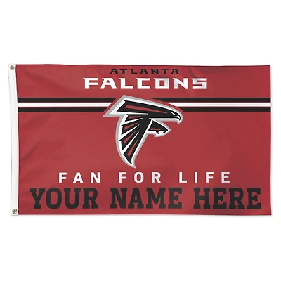 WinCraft Atlanta Falcons 3' x 5' One-Sided Deluxe Personalized Flag