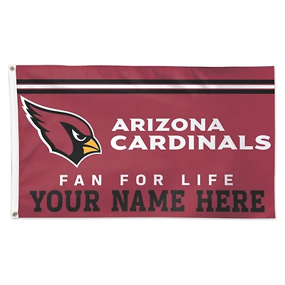 WinCraft Arizona Cardinals 3' x 5' One-Sided Deluxe Personalized Flag