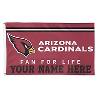 WinCraft Arizona Cardinals 3' x 5' One-Sided Deluxe Personalized Flag