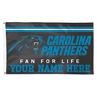 WinCraft Carolina Panthers 3' x 5' One-Sided Deluxe Personalized Flag