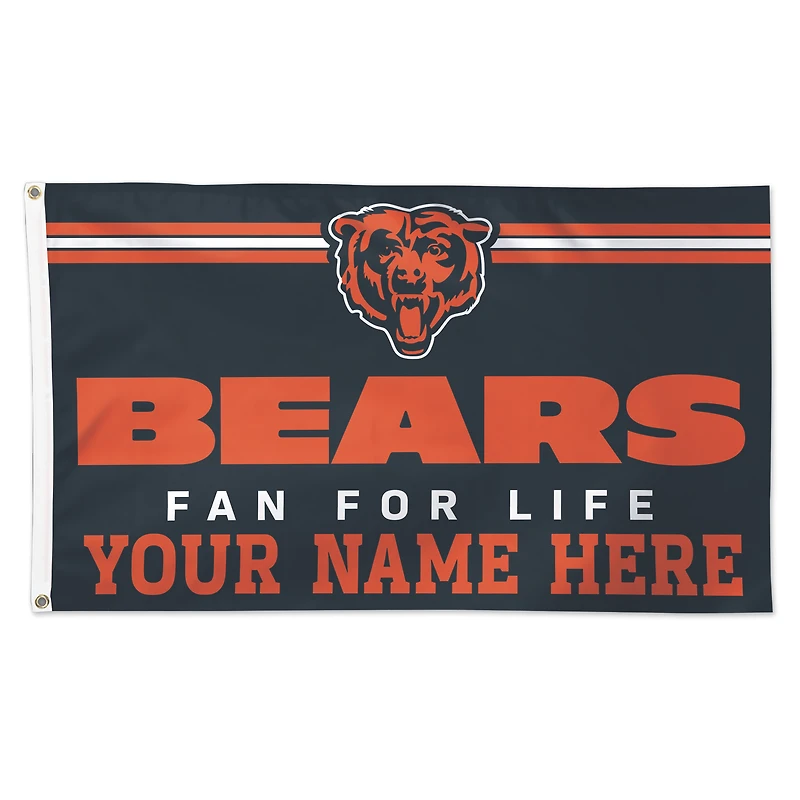 WinCraft Chicago Bears 3' x 5' One-Sided Deluxe Personalized Flag