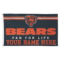 WinCraft Chicago Bears 3' x 5' One-Sided Deluxe Personalized Flag