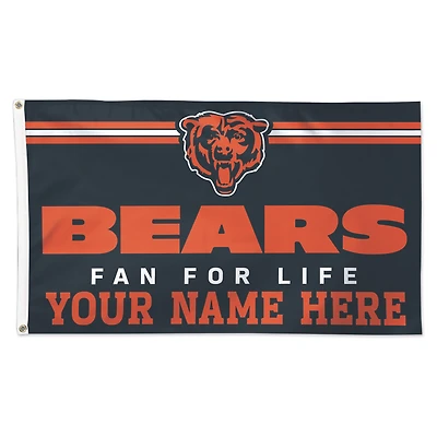 WinCraft Chicago Bears 3' x 5' One-Sided Deluxe Personalized Flag
