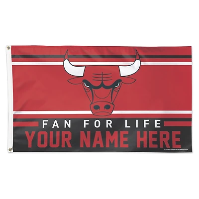 WinCraft Chicago Bulls 3' x 5' One-Sided Deluxe Personalized Flag
