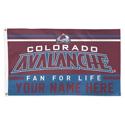 WinCraft Colorado Avalanche 3' x 5' One-Sided Deluxe Personalized Flag