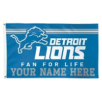 WinCraft Detroit Lions 3' x 5' One-Sided Deluxe Personalized Flag