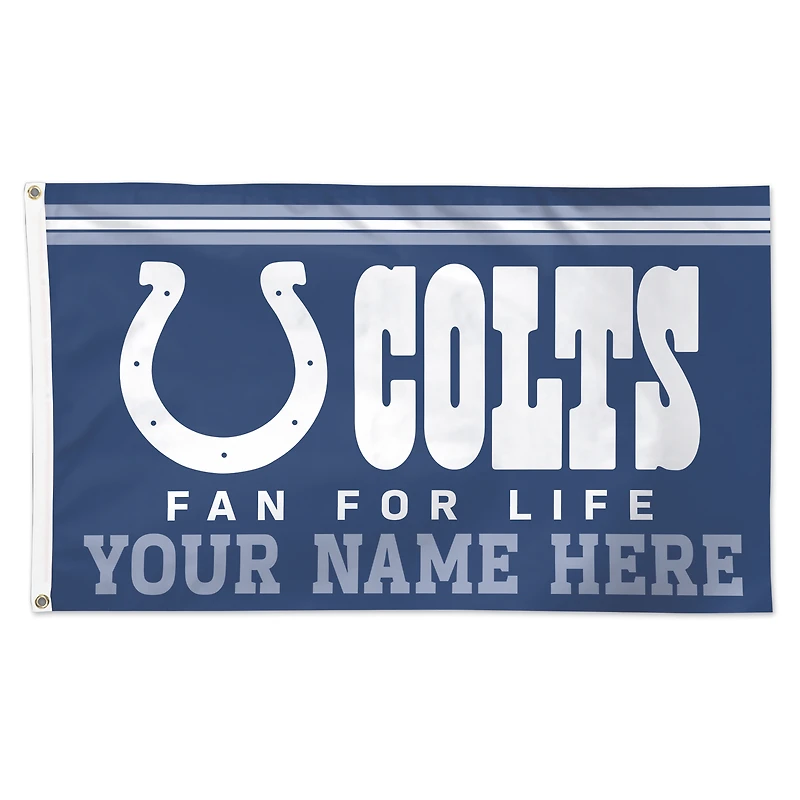 WinCraft Indianapolis Colts 3' x 5' One-Sided Deluxe Personalized Flag