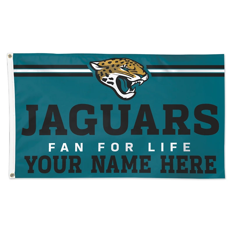 WinCraft Jacksonville Jaguars 3' x 5' One-Sided Deluxe Personalized Flag