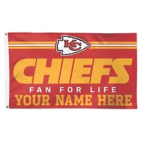 WinCraft Kansas City Chiefs 3' x 5' One-Sided Deluxe Personalized Flag