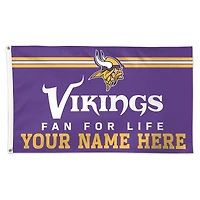 WinCraft Minnesota Vikings 3' x 5' One-Sided Deluxe Personalized Flag