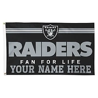 WinCraft Las Vegas Raiders 3' x 5' One-Sided Deluxe Personalized Flag