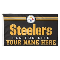 WinCraft Pittsburgh Steelers 3' x 5' One-Sided Deluxe Personalized Flag