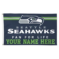 WinCraft Seattle Seahawks 3' x 5' One-Sided Deluxe Personalized Flag